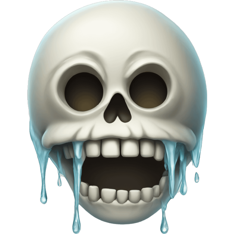 Classic skull with tears emoji