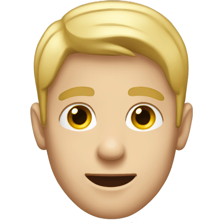 male portrait with blond hair and hearing aid in the ear emoji