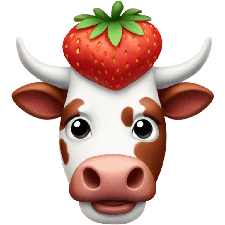 Strawberry cow emoji