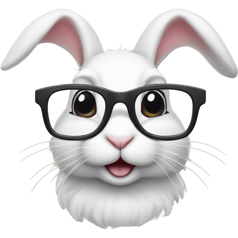 Bunny wearing Glasess emoji