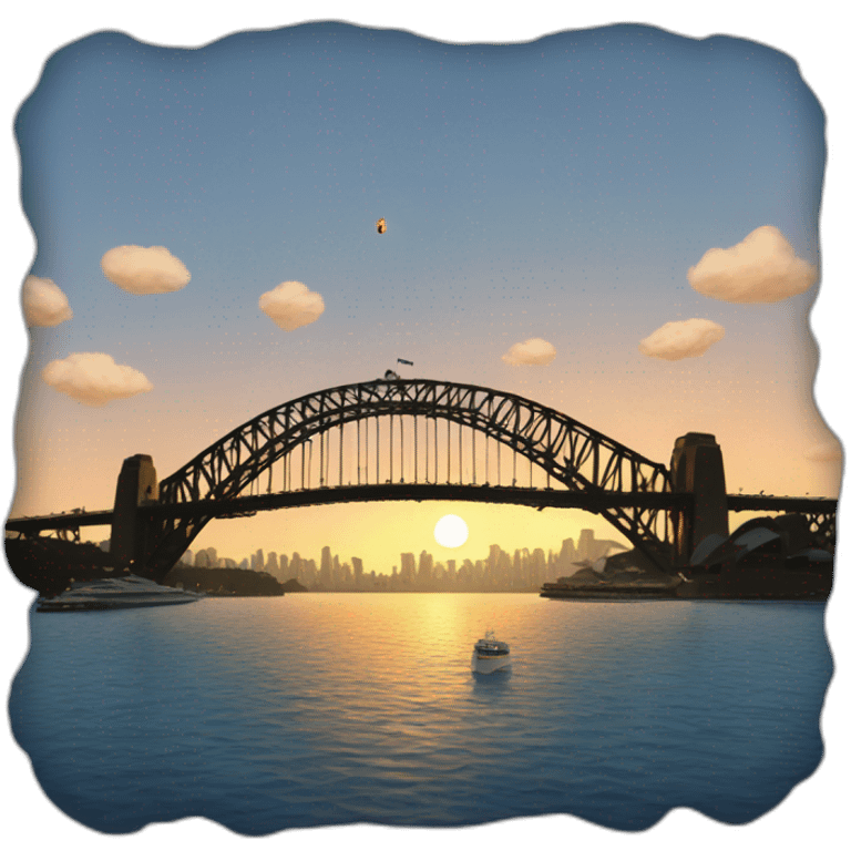 sydney-harbour-bridge under fire emoji