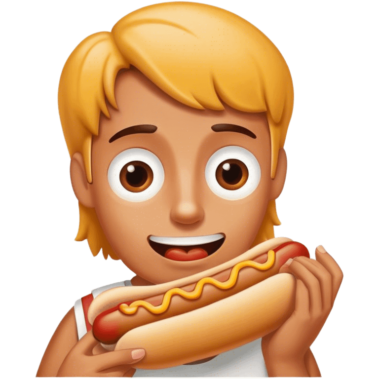 dashing eating hotdog  emoji