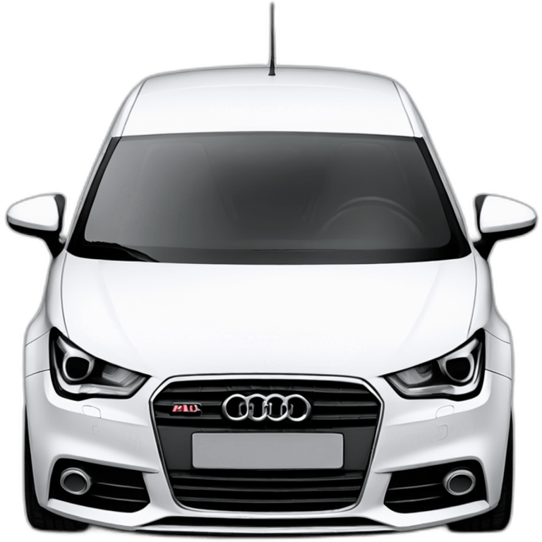 White Audi a1 s line 2011 emoji