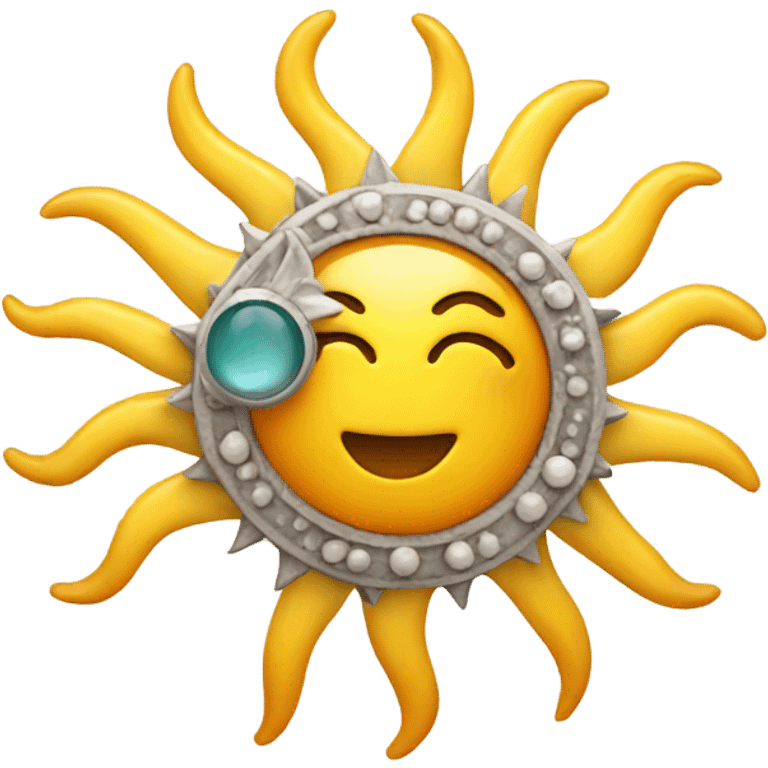 Sun with earrings emoji