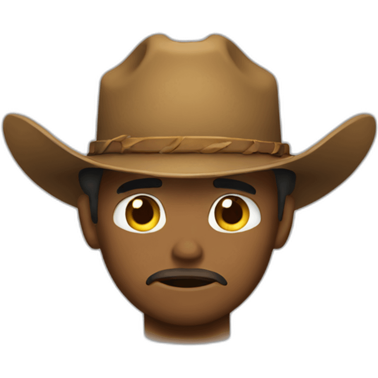 Sad cowboy salute emoji