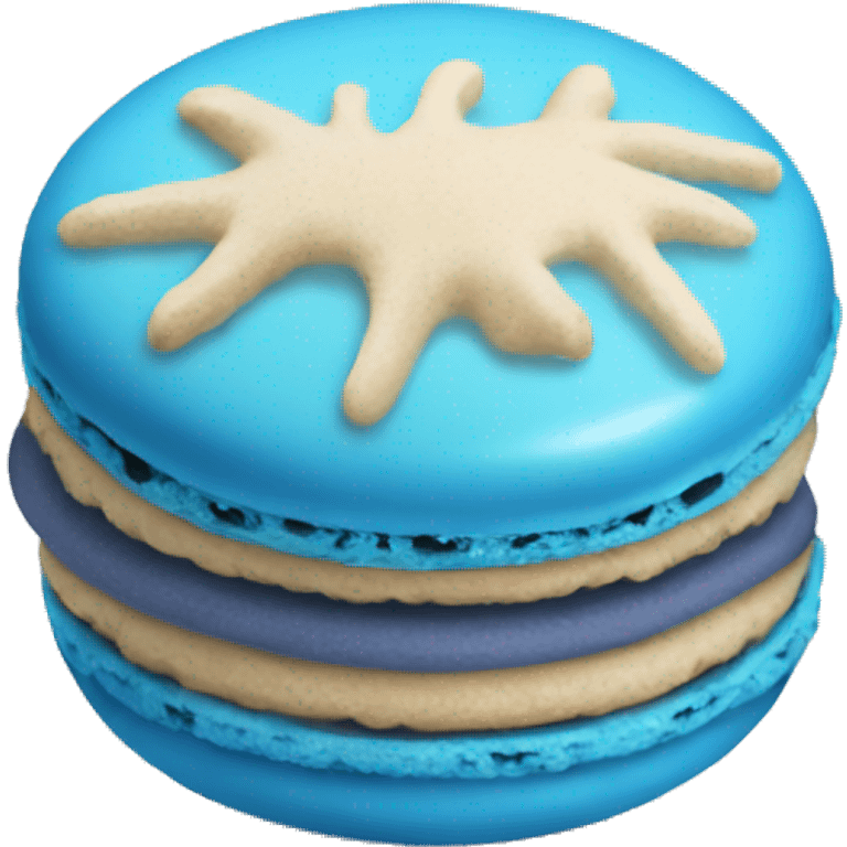 Blue macaroon  emoji