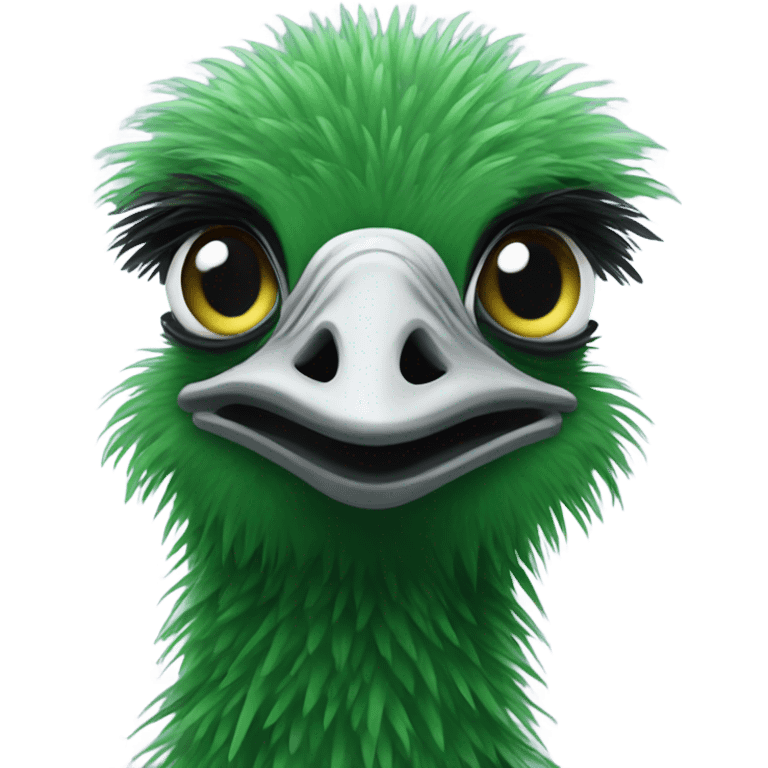 Green heart emu emoji