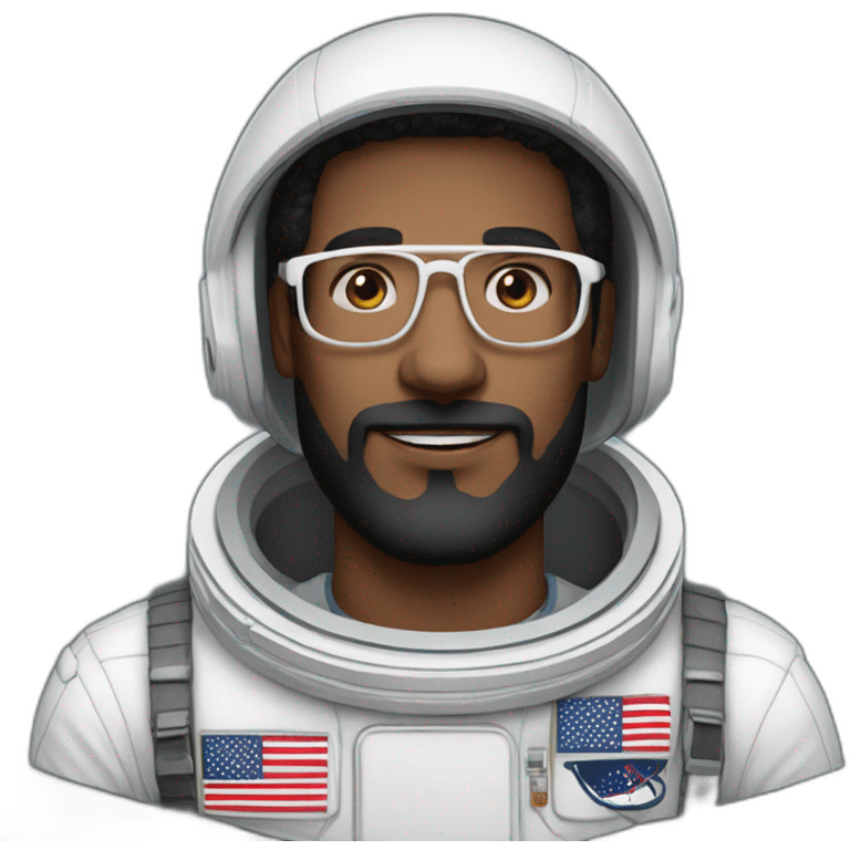 astronaut black-beard caucasian-man white-glasses emoji