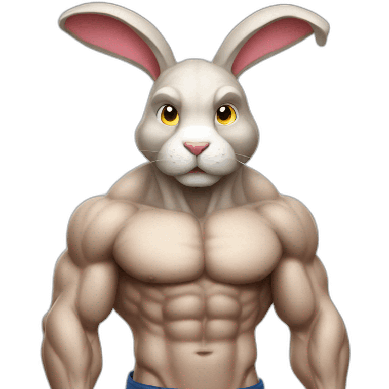 Muscle rabbit emoji