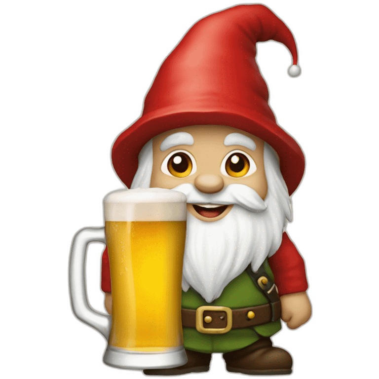 gnome with beer emoji