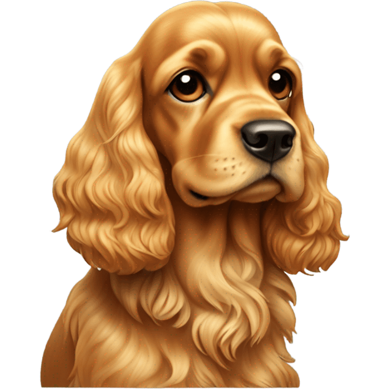 Dog-golden-english-cocker-spaniel-standing emoji