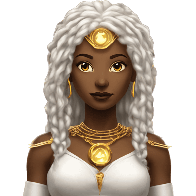 Technomancy Goddess is a mystical being who controls both magic and technology. She can cast spells on technological networks. Her powers blend the ancient art of magic with advanced cybernetics and technology. She can command machines emoji