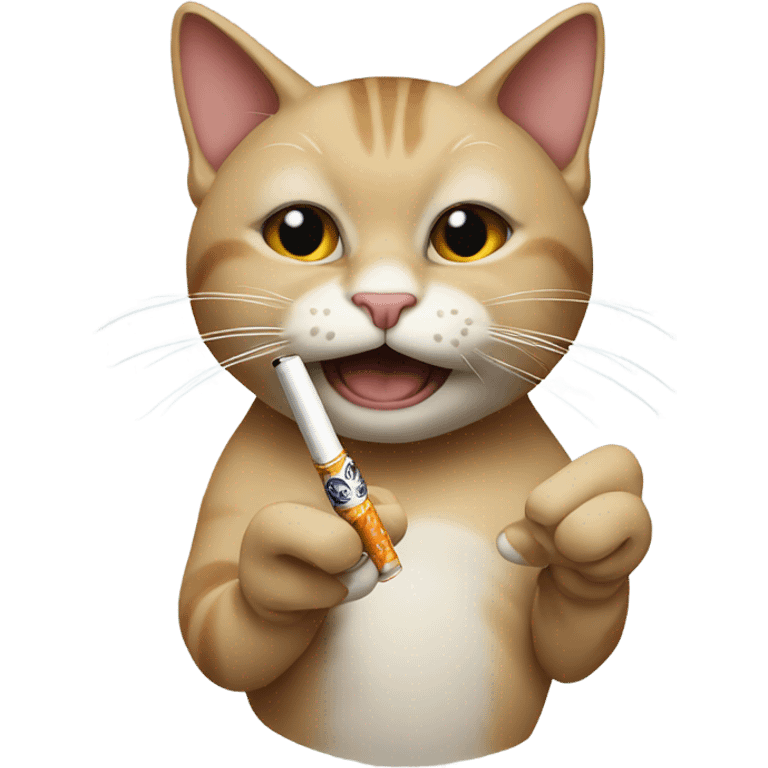 cat with cigarette  emoji