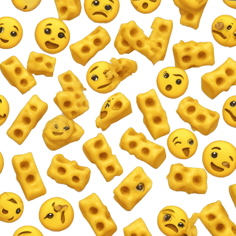 shock emoji with mac n cheese bites, with tanghulu and with calamsi juixw emoji