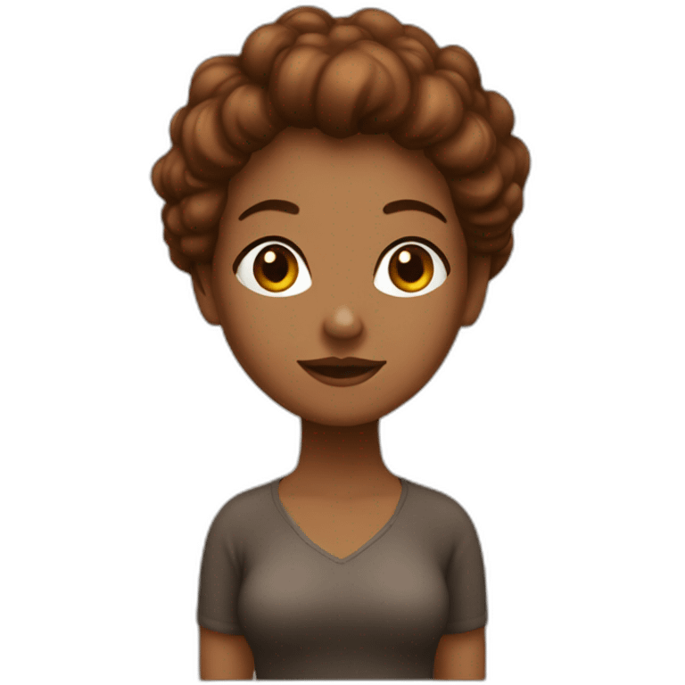 femme avec de grosse poitrine et des cheveux marron emoji