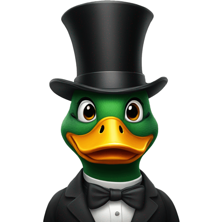 duck with tophat emoji