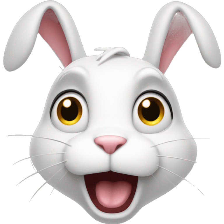 a super shocked bunny emoji