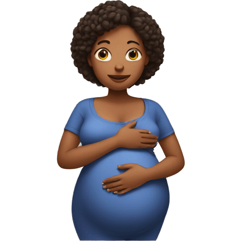 pregnant woman crossing her hands emoji