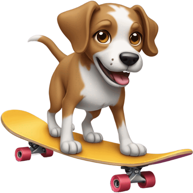 Dog skateboarding  emoji