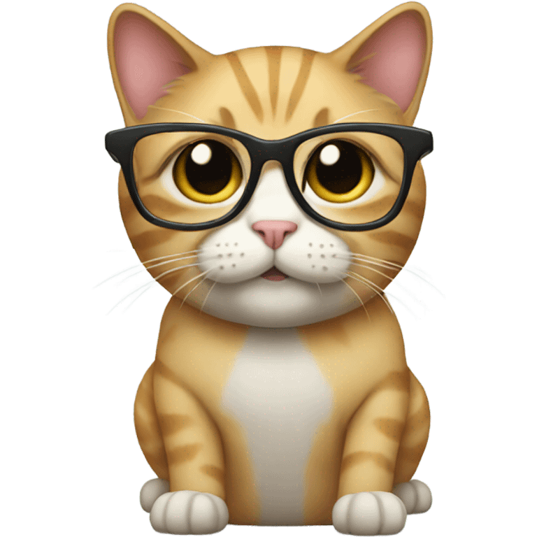 Cat with glasses emoji