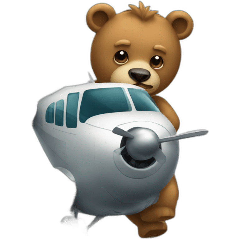 bear-porthole-fly-in-airplane emoji