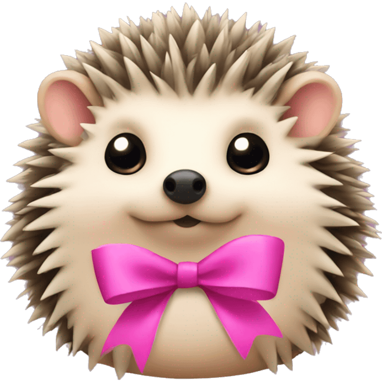 hedgehog with a pink bow emoji