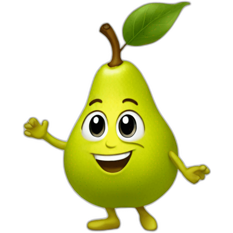 Pear dancing emoji