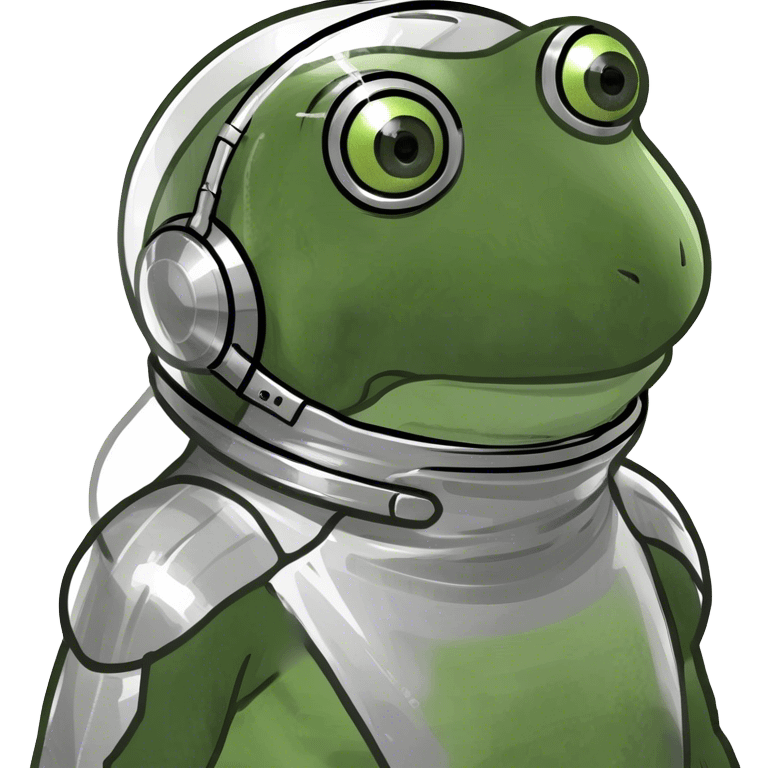 green frog in a spacesuit emoji