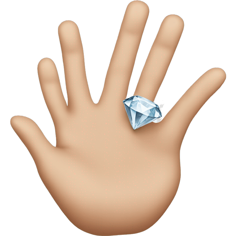 A hand with a diamond ring  emoji