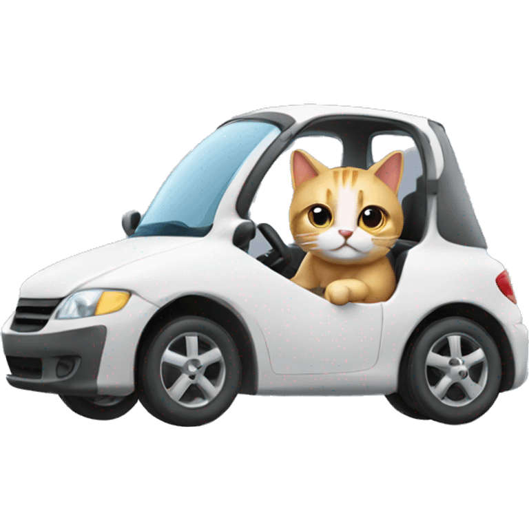 cat driving car emoji