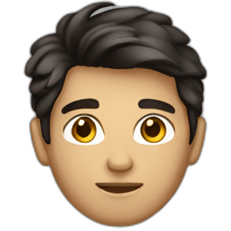 young man informal cloth tanned dark hair emoji