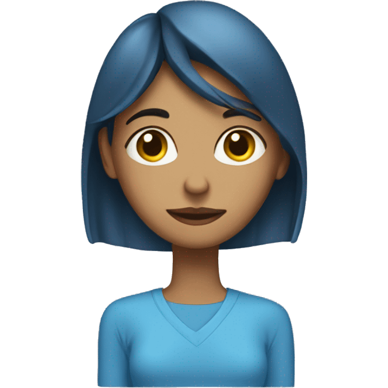 Feeling blue With a woman emoji