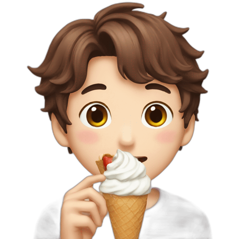 jungkook from bts eating ice cream emoji