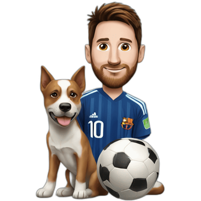 messi sur un chien emoji