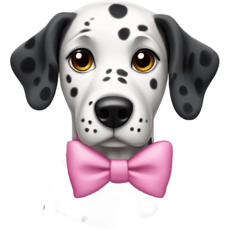 Dalmation with a pink bow emoji