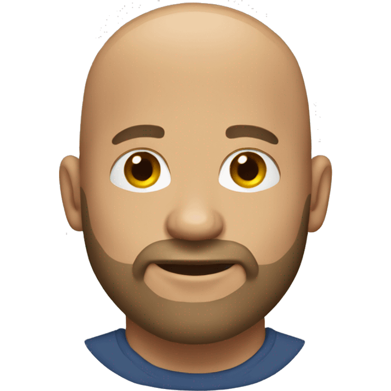 Bald man with light brown beard emoji