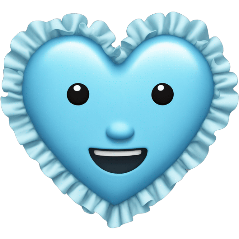 Light blue ruffled heart emoji