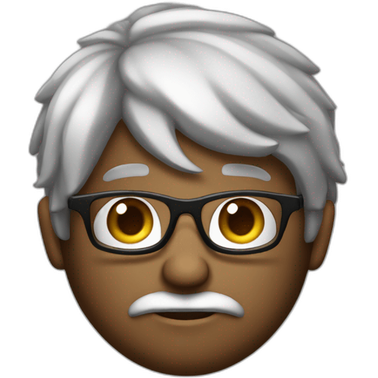 homem, desenvolvedor de softaware cabelo preto, barba preta, com oculos emoji