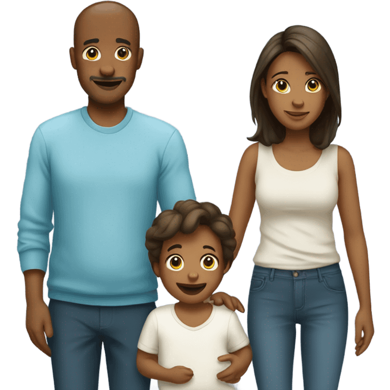 Family with baby boy emoji