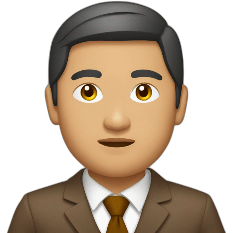 Kyrgyz warrior in a brown suit emoji