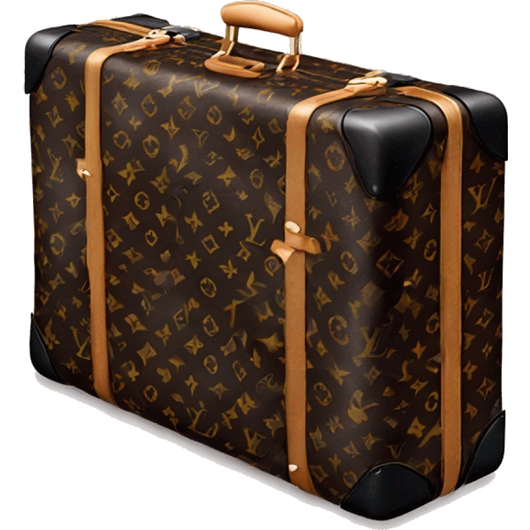 Louis Vuitton black coloured suitcase  emoji