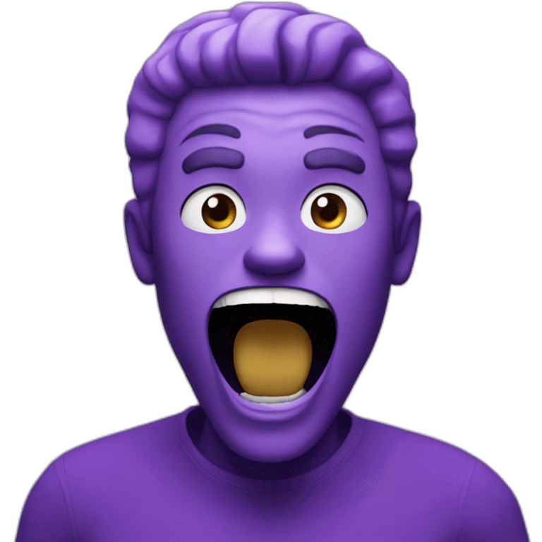 purple guy yelling emoji