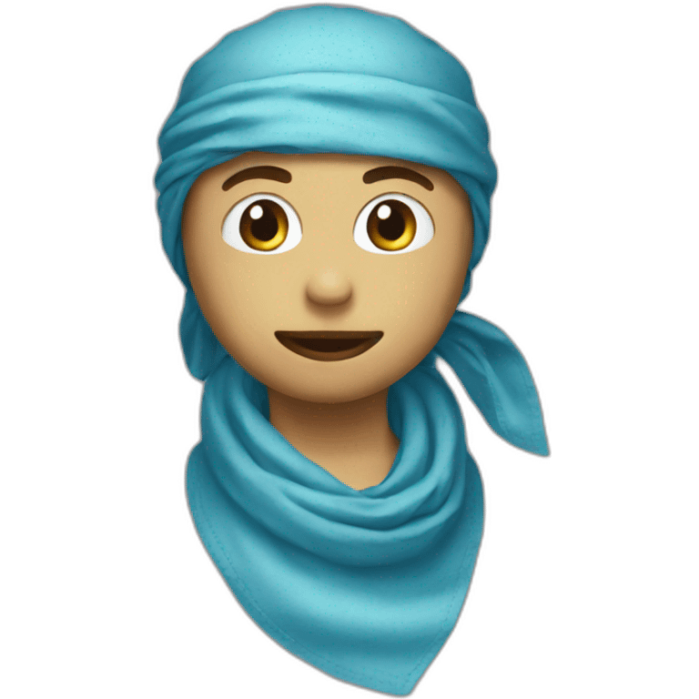 Bandana bleu emoji