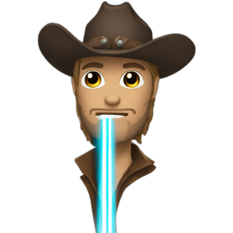 cowboy lightsaber emoji