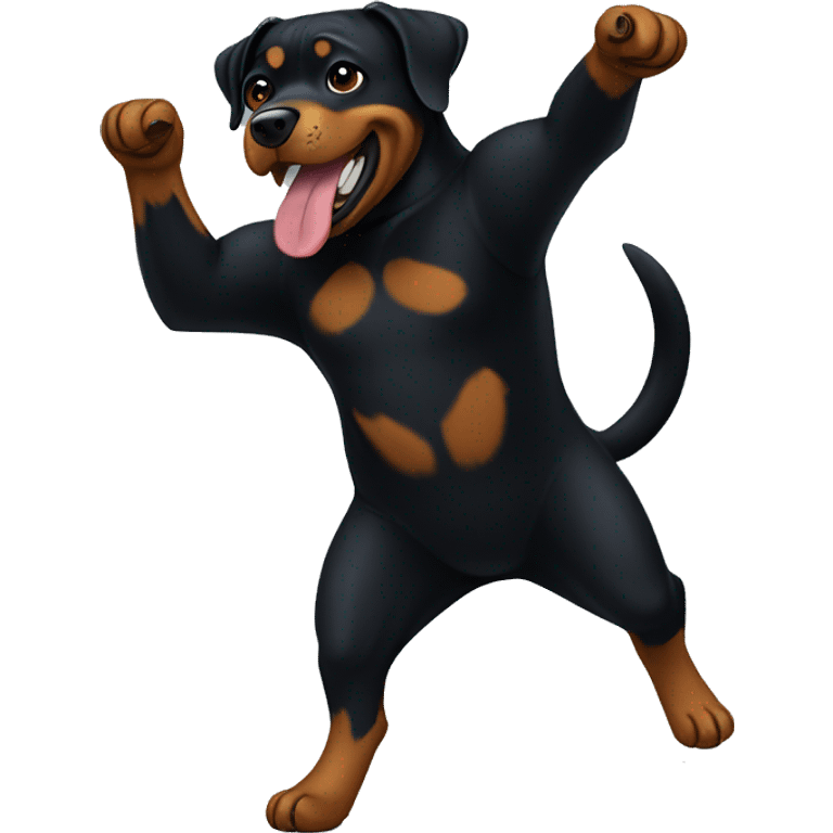 rottweiler dancing emoji