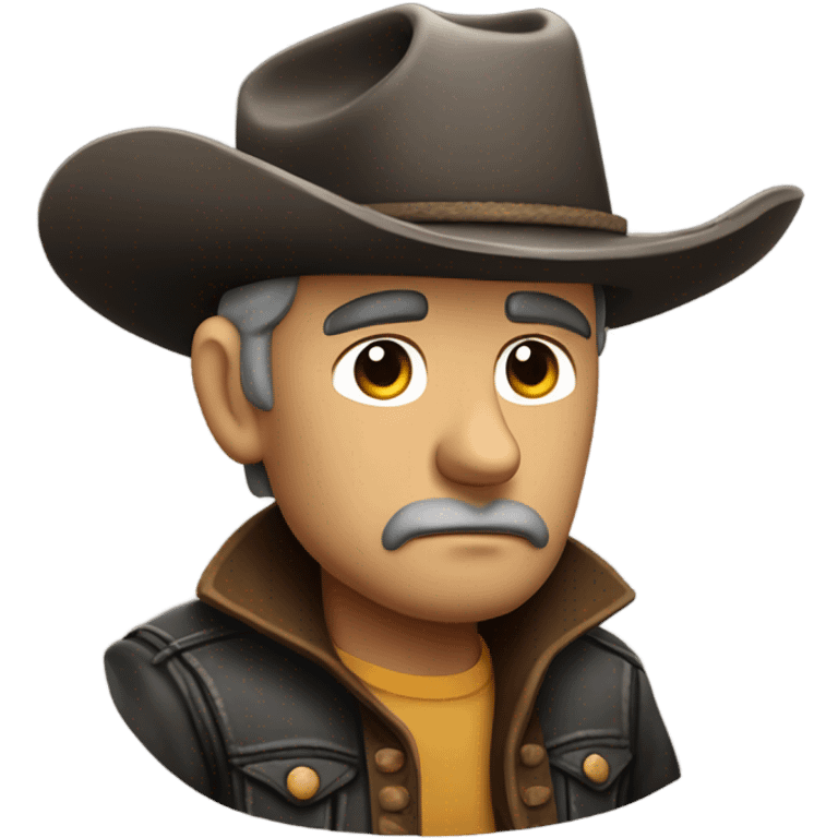 Sad cowboy emoji