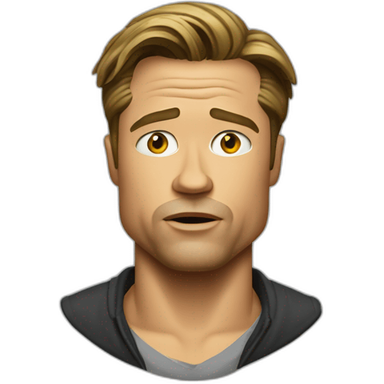 Brad pitt looking super confused emoji