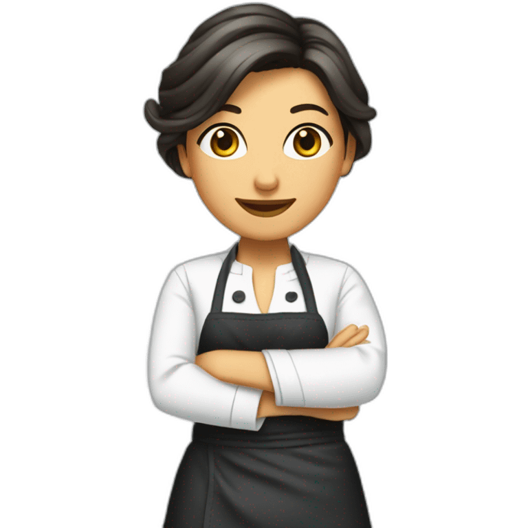 Mónica geller with chef dress emoji