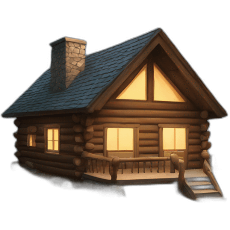 cabin in the mountains emoji