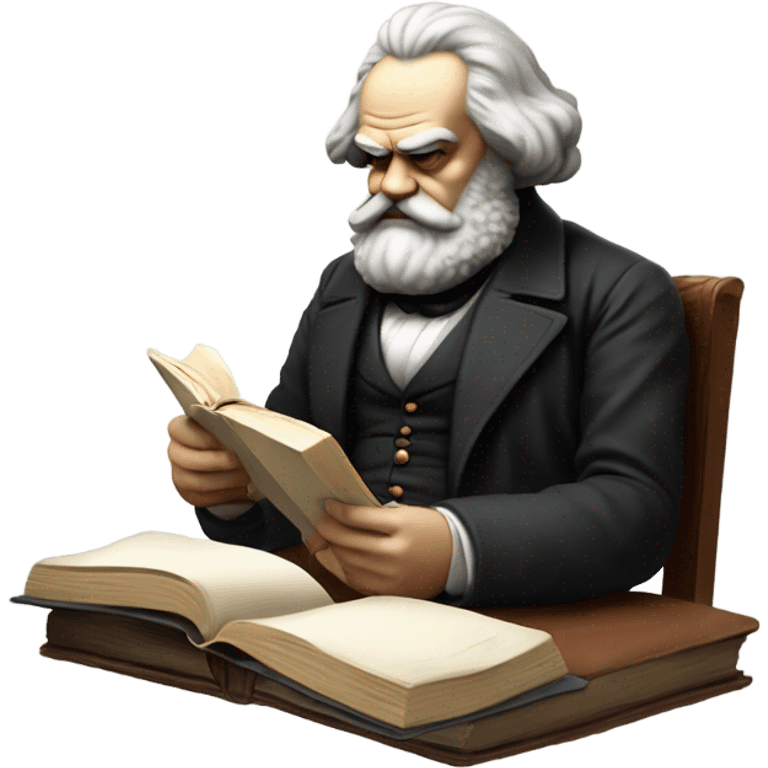 karl marx reading emoji